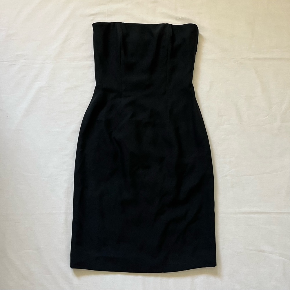 Oleg Cassini Elegant Black Strapless Dress